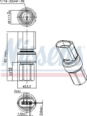 Nissens 301098 - Pressure Switch, air conditioning car-mod.net