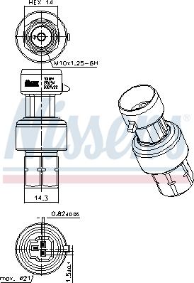 Nissens 301024 - Pressure Switch, air conditioning car-mod.net