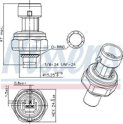 Nissens 301027 - Pressure Switch, air conditioning car-mod.net