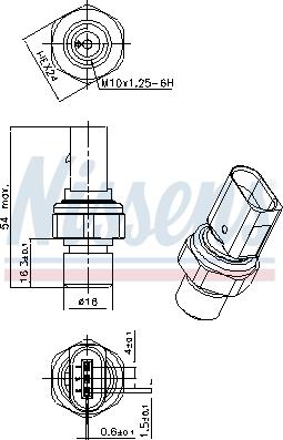 Nissens 301101 - Pressure Switch, air conditioning car-mod.net