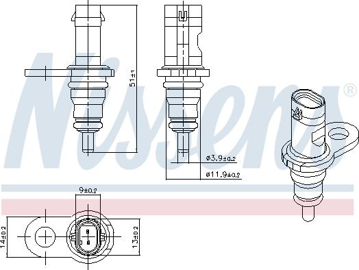 Nissens 207067 - Coolant temperature Sensor car-mod.net