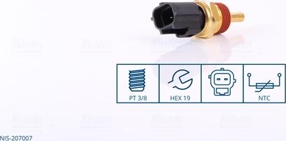 Nissens 207007 - Coolant temperature Sensor car-mod.net