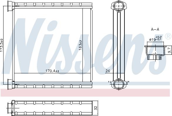 Nissens 707278 - Heat Exchanger, interior heating car-mod.net