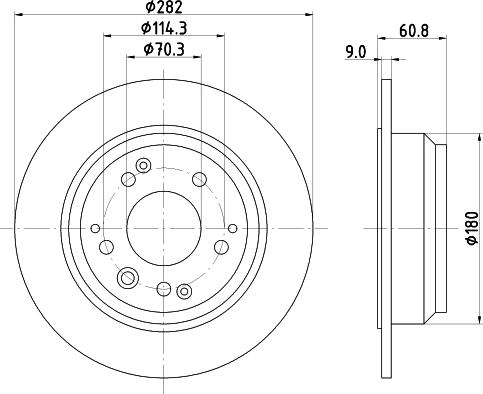 Nisshinbo ND8001K - Brake Disc car-mod.net