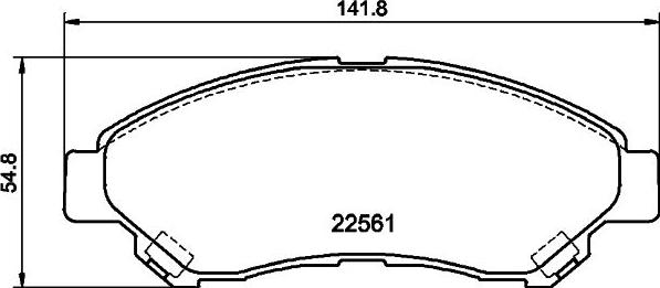 Nisshinbo NP1191SC - Brake Pad Set, disc brake car-mod.net