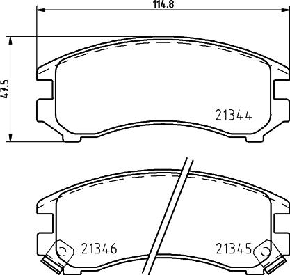 Nisshinbo NP2034 - Brake Pad Set, disc brake car-mod.net