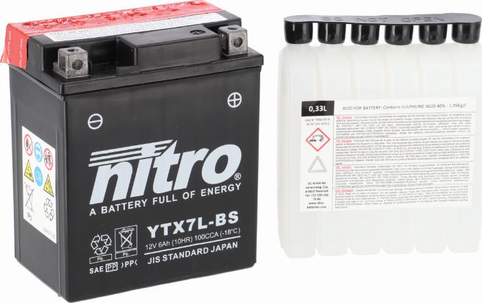 NITRO NTX7L-BS - Starter Battery car-mod.net