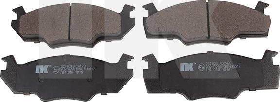 NK 224709 - Brake Pad Set, disc brake car-mod.net