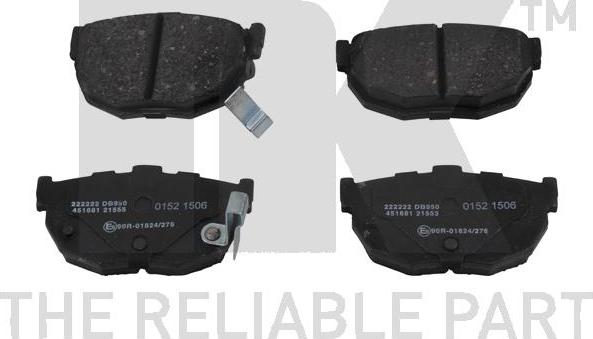 NK 222222 - Brake Pad Set, disc brake car-mod.net
