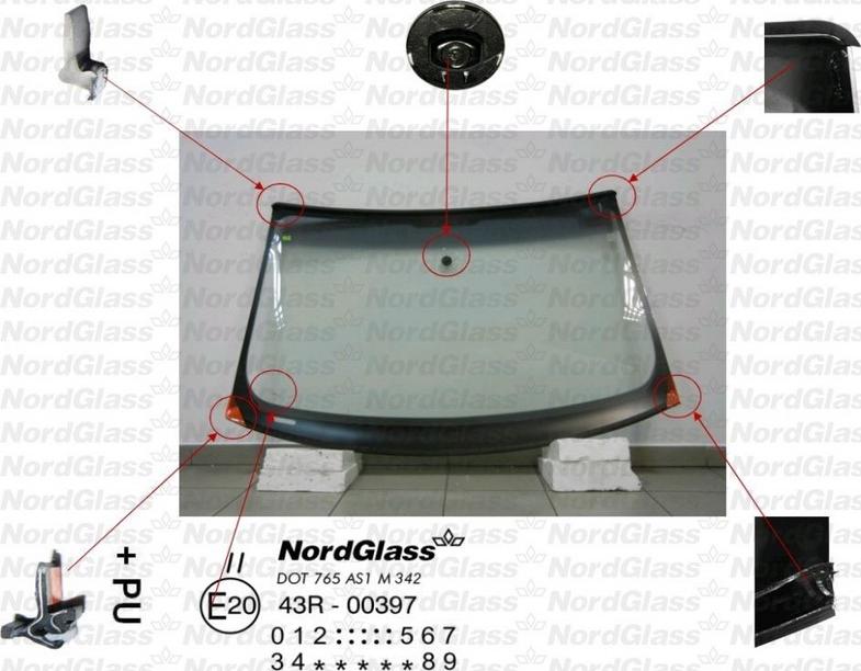NordGlass 4044455 - Windscreen car-mod.net