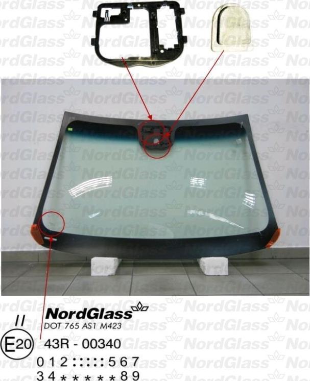 NordGlass 4044545 - Windscreen car-mod.net