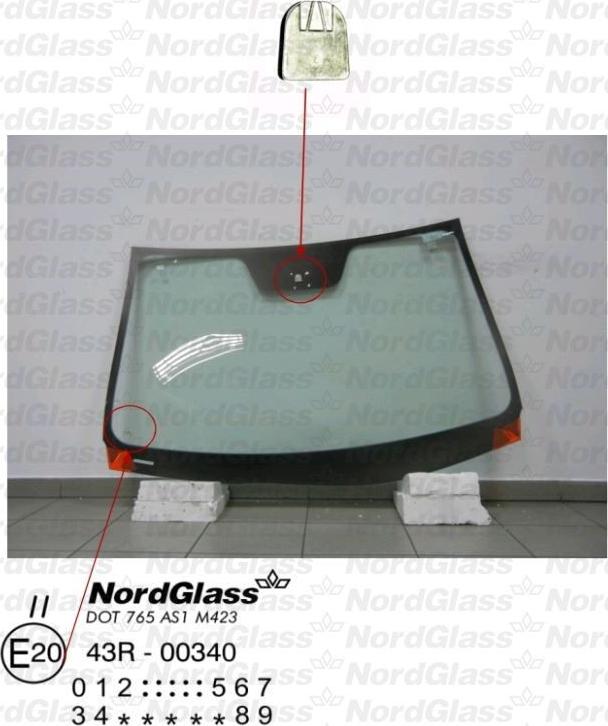 NordGlass 4044639 - Windscreen car-mod.net