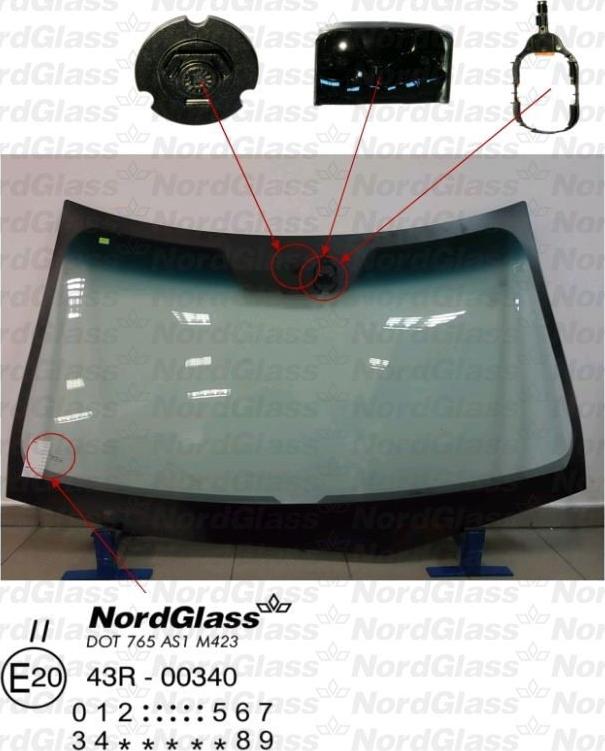 NordGlass 4045952 - Windscreen car-mod.net