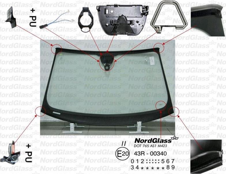 NordGlass 4045939 - Windscreen car-mod.net