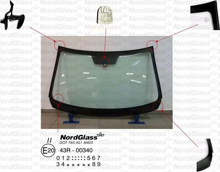 NordGlass 4045598 - Windscreen car-mod.net