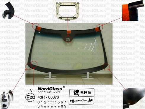 NordGlass 4045871 - Windscreen car-mod.net