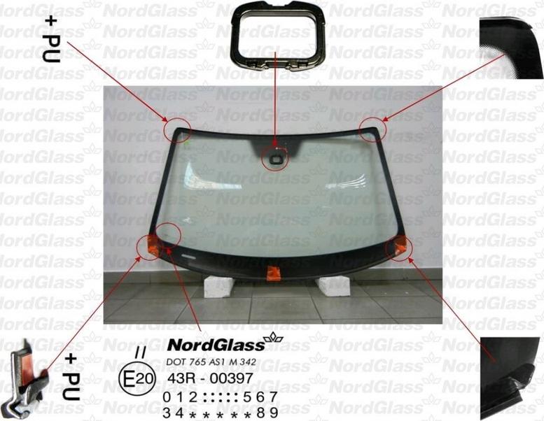 NordGlass 4043965 - Windscreen car-mod.net