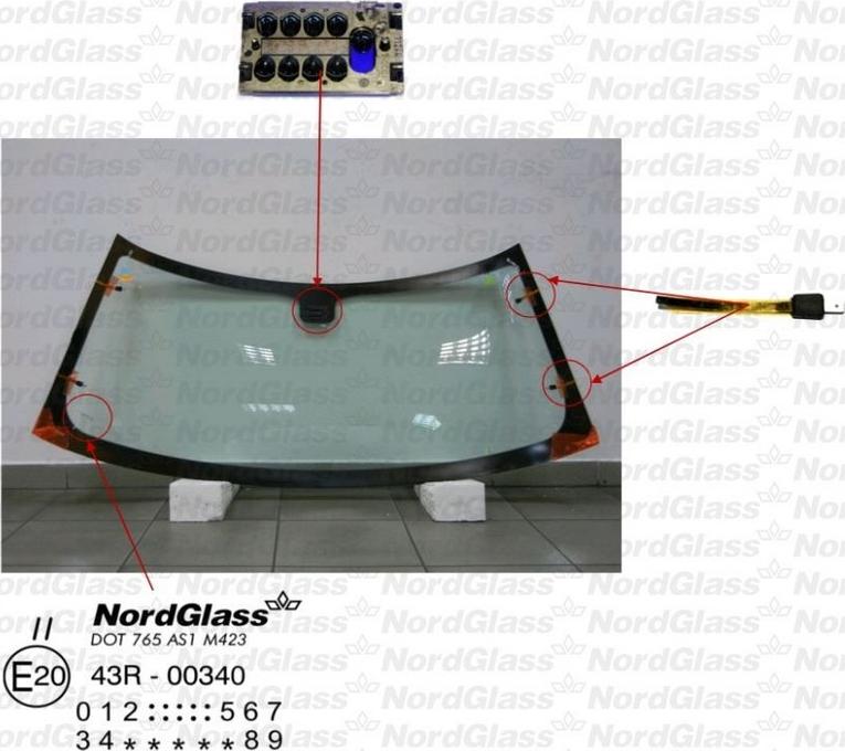 NordGlass 4043910 - Windscreen car-mod.net