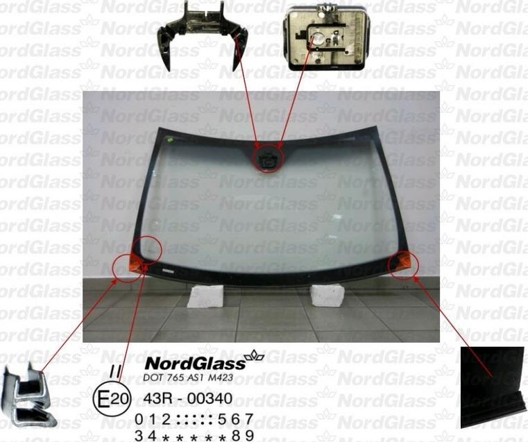 NordGlass 4043495 - Windscreen car-mod.net