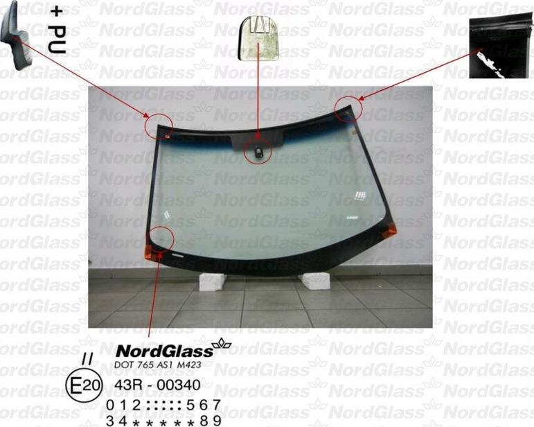 NordGlass 4043569 - Windscreen car-mod.net