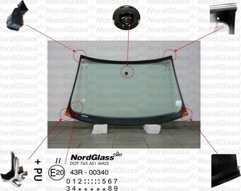 NordGlass 4043605 - Windscreen car-mod.net