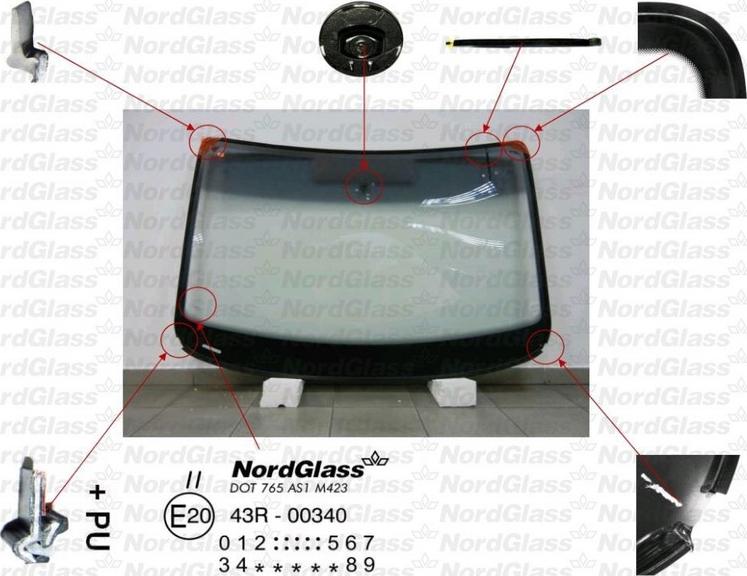 NordGlass 4043326 - Windscreen car-mod.net