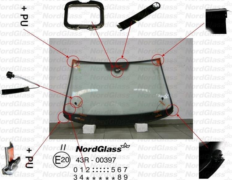 NordGlass 4043789 - Windscreen car-mod.net