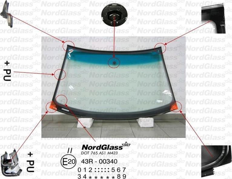 NordGlass 4042507 - Windscreen car-mod.net