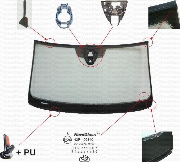 NordGlass 4149634 - Windscreen car-mod.net