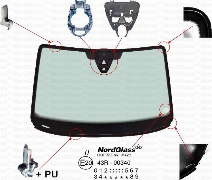 NordGlass 4144104 - Windscreen car-mod.net