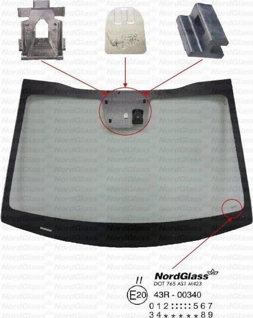 NordGlass 4142907 - Windscreen car-mod.net