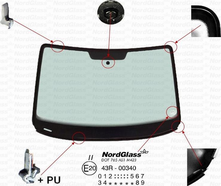 NordGlass 4142165 - Windscreen car-mod.net