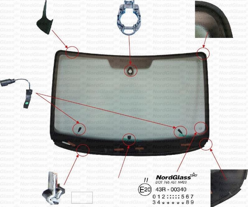 NordGlass 4154160 - Windscreen car-mod.net