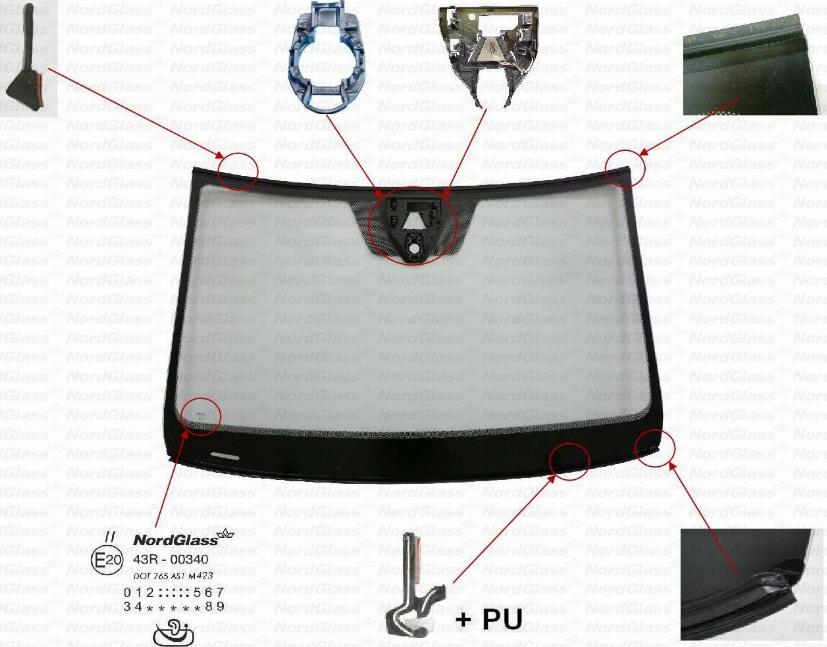 NordGlass 4154235 - Windscreen car-mod.net