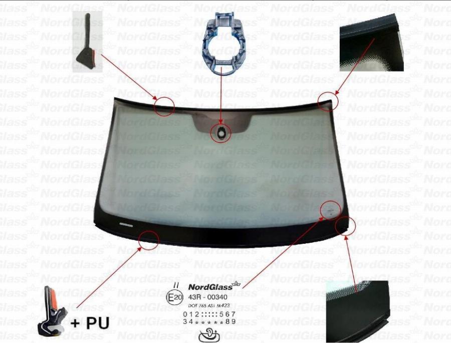 NordGlass 4150398 - Windscreen car-mod.net