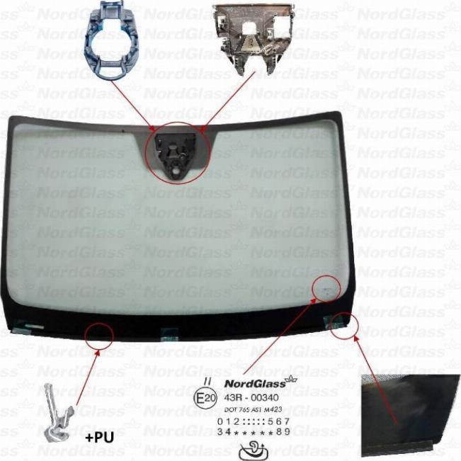 NordGlass 4157984 - Windscreen car-mod.net