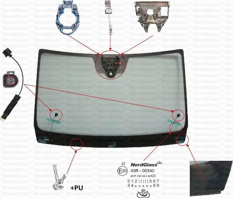 NordGlass 4157983 - Windscreen car-mod.net