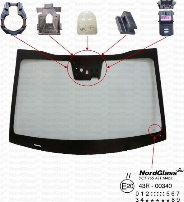 NordGlass 4165488 - Windscreen car-mod.net