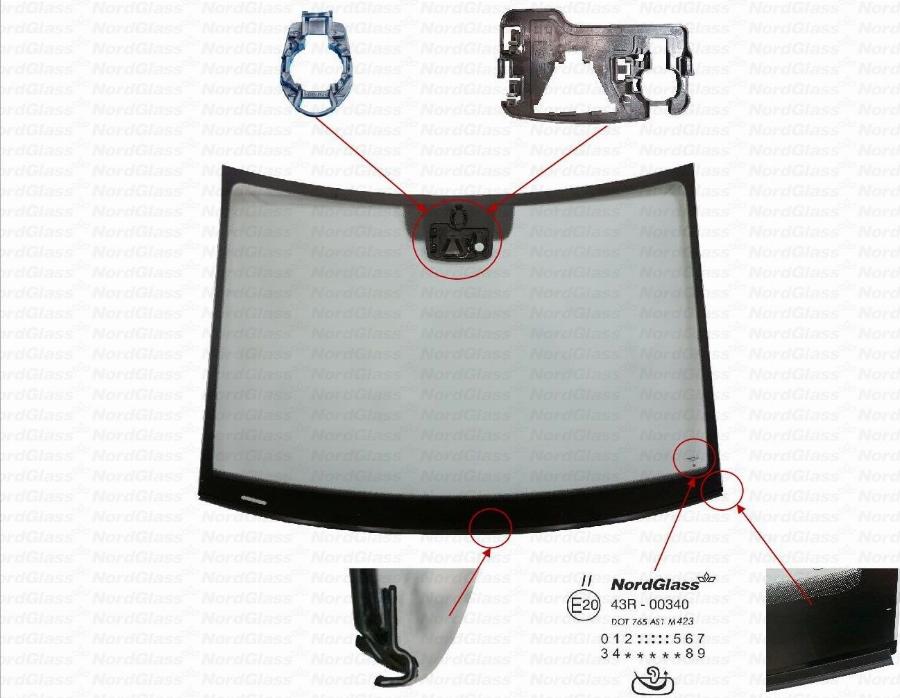 NordGlass 4163598 - Windscreen car-mod.net