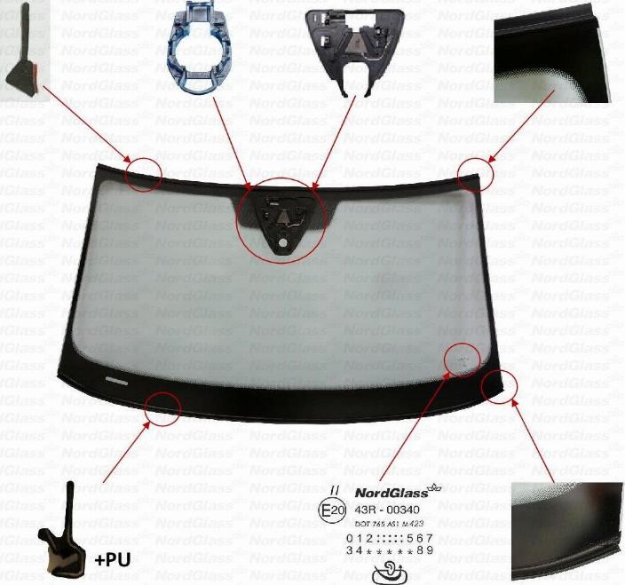 NordGlass 4162665 - Windscreen car-mod.net