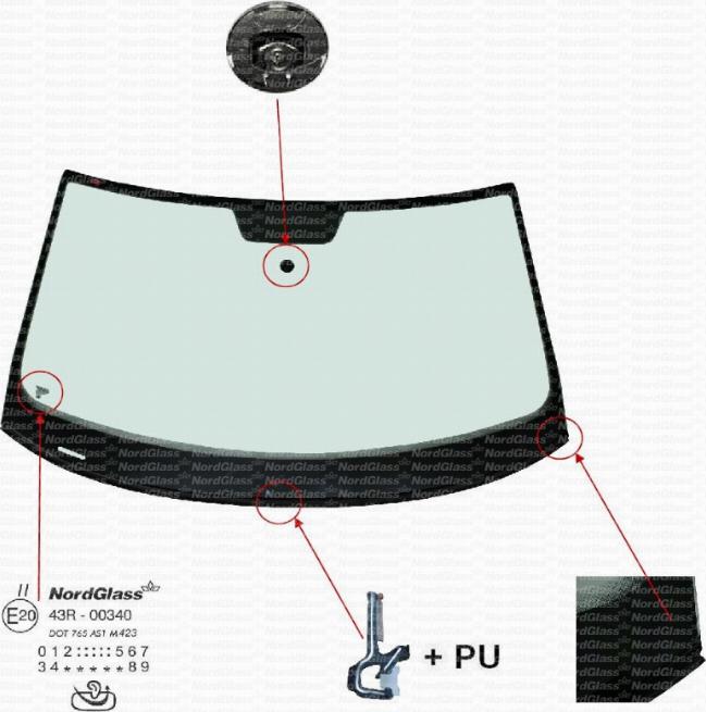 NordGlass 4138330 - Windscreen car-mod.net