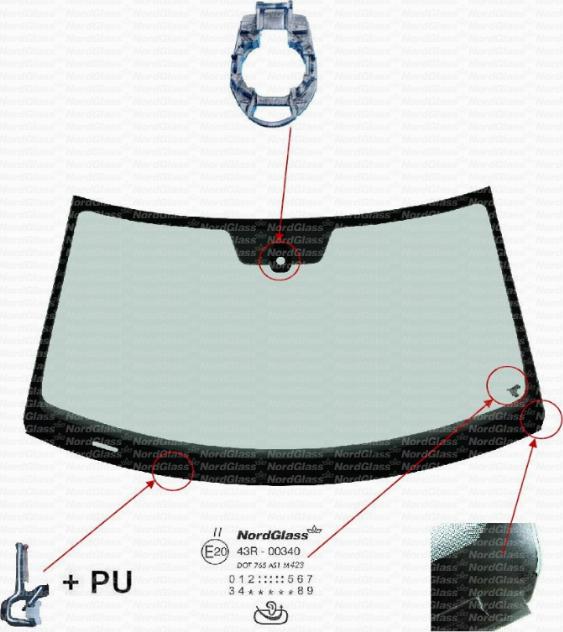 NordGlass 4137406 - Windscreen car-mod.net
