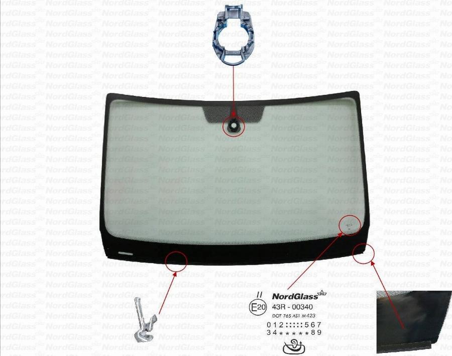 NordGlass 4175602 - Windscreen car-mod.net