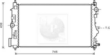 NPS D156O25 - Radiator, engine cooling car-mod.net