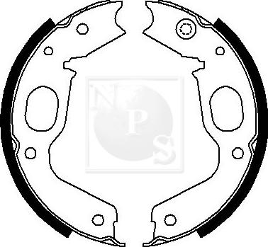 NPS M350I13 - Drum Brake Shoe Set car-mod.net