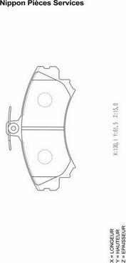 NPS M360I64 - Brake Pad Set, disc brake car-mod.net
