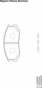 NPS M360I61 - Brake Pad Set, disc brake car-mod.net