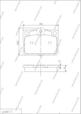 NPS M360I62 - Brake Pad Set, disc brake car-mod.net