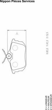 NPS M361I18 - Brake Pad Set, disc brake car-mod.net