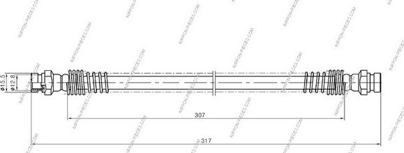 NPS M370I11 - Brake Hose car-mod.net